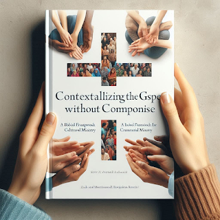 Image illustrating the concept of contextualizing the gospel without compromise, featuring diverse individuals in discussion.